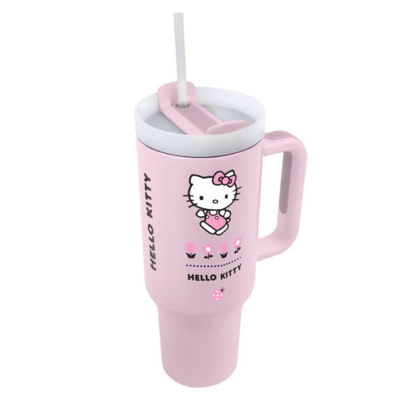 Cestovní hrnek s brčkem Hello Kitty