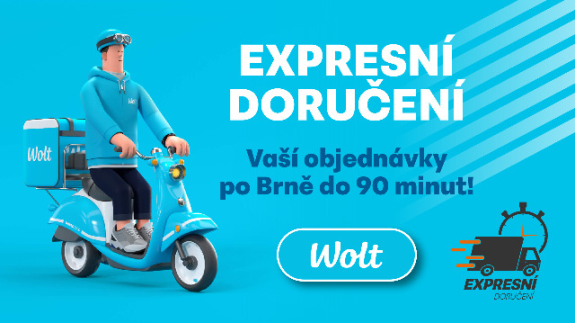Expresní doručení s Woltem po Brně do 90 minut u Vás