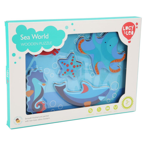 Lucy & Leo Dřevěné vkládací puzzle