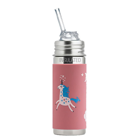 Dětská láhev Termo se slámkou 260 ml Pura