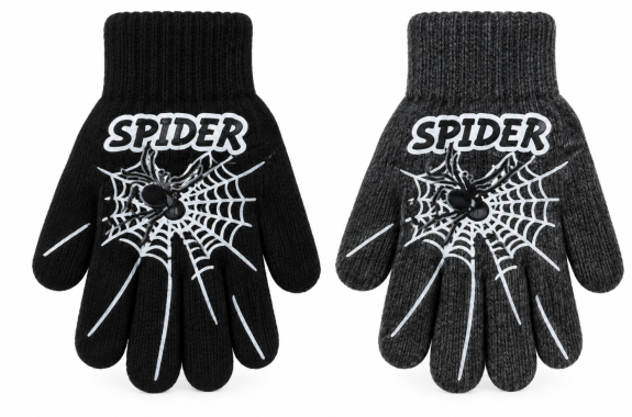 Zimní pletené rukavice Spider 5-7 let Rak