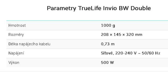 Ohřívač mléka a příkrmů Invio BW Double Truelife
