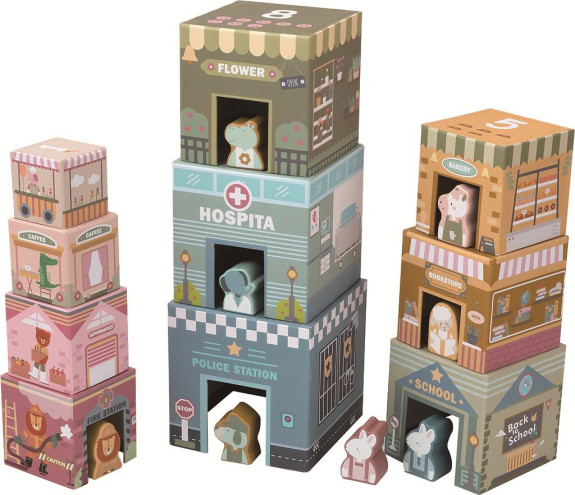 Skládací věž z kostek City 2Kids Toys 