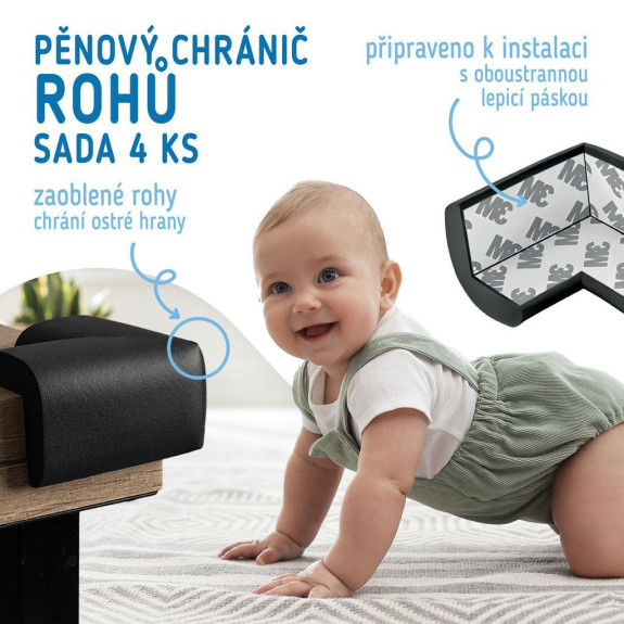 Ochrana rohů a hran pěnová sada 4 ks Sipo