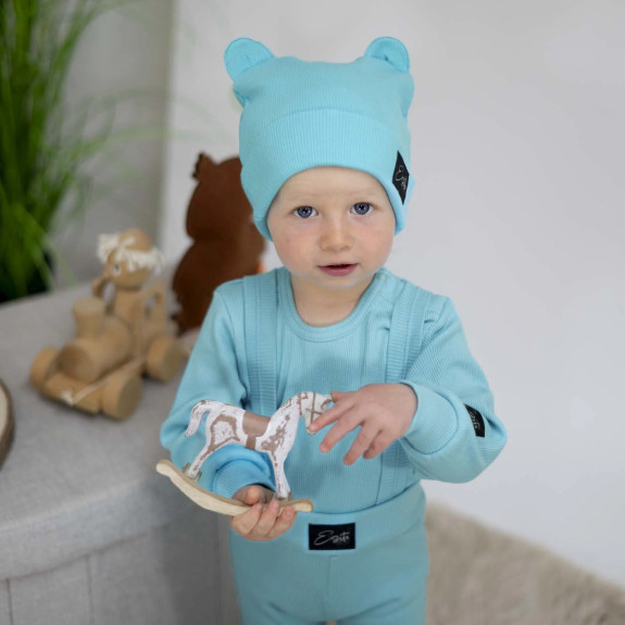 Rostoucí body žebrované Turquoise - tyrkysová Esito