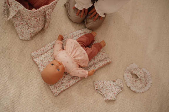 Přebalovací taška pro panenky Soft Flowers Little Dutch