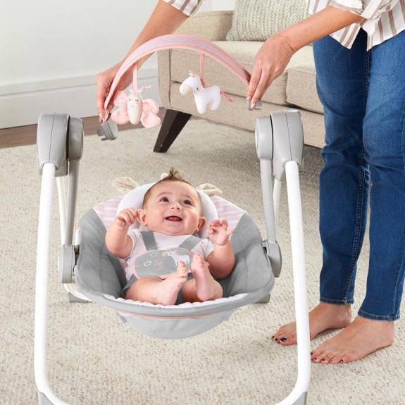 Houpačka s melodií Flora the Unicorn™ 0 m+ do 9 kg Ingenuity