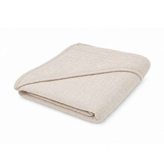 Dětská mušelínová osuška s kapucí 90 x 90 cm linen New Baby