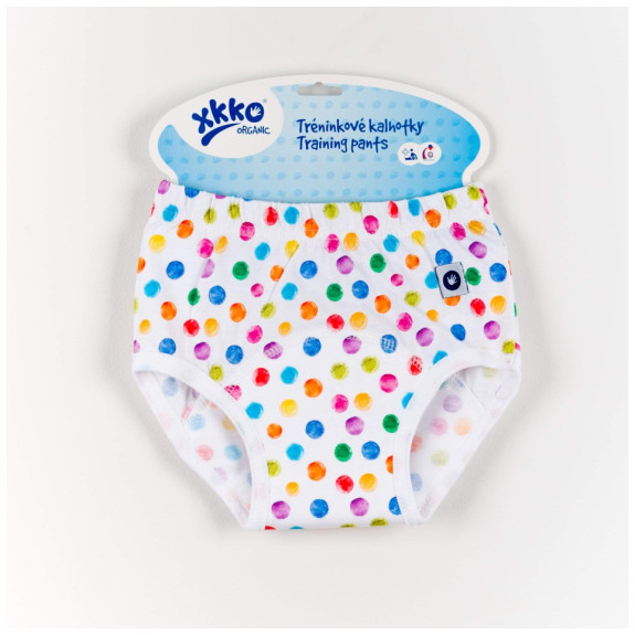 Tréninkové kalhotky Organic Watercolor Polka Dots Xkko