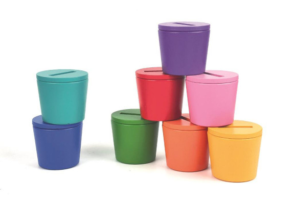 Duhové kuličky, mince a kalíšky 8 barev 2Kids Toys