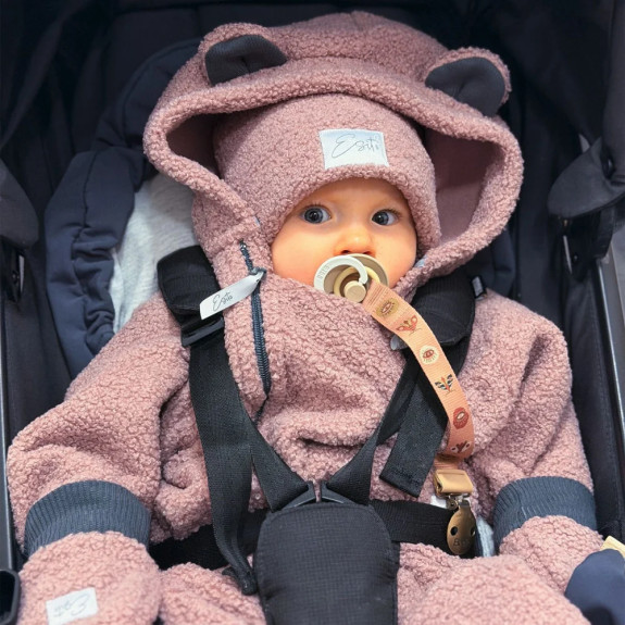 Rostoucí zimní kombinéza Teddy fleece double Cyclamen pink Esito