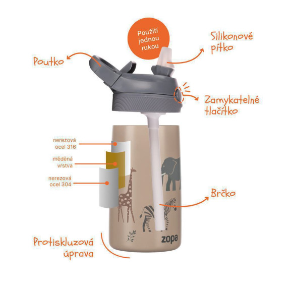 Termoska na pití sport 400 ml Zopa