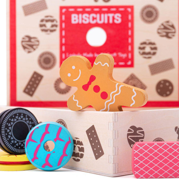 Box s dřevěnými sušenkami Bigjigs Toys