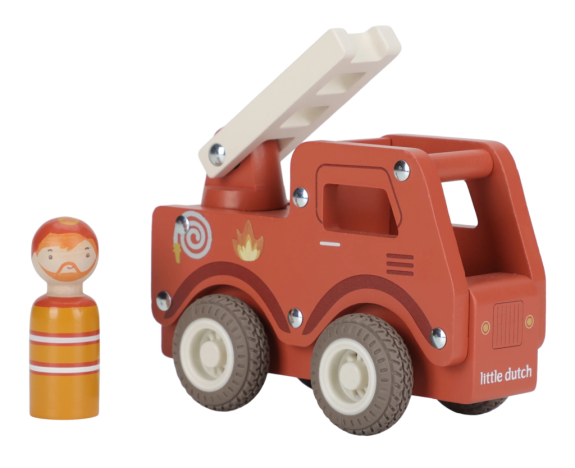Hasičské auto dřevěné Little Dutch