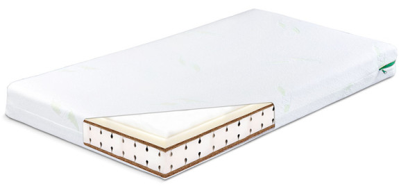 Luxusní matrace pro děti 120×60 – 4 vrstvy, paměťová pěna, kokos, Aloe Vera