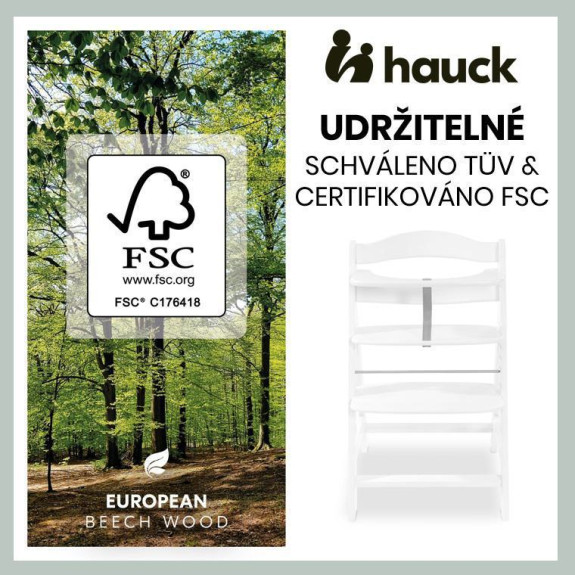 Dřevěná židle 2v1 Alpha+ Hauck