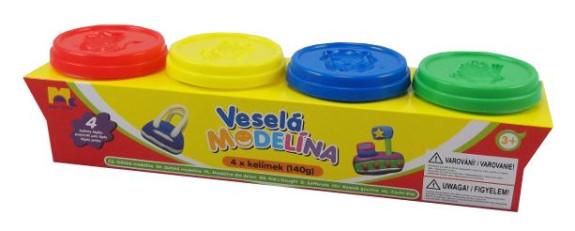 Modelína 4x 140 g různé barvy