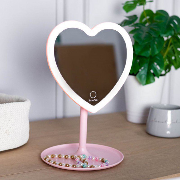 Kosmetické zrcátko GIOperfect Pink Heart