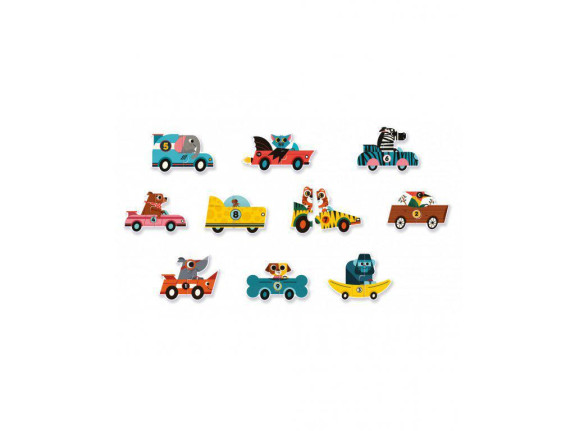 Djeco Duo puzzle - závodní auta