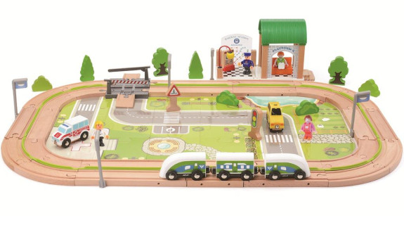 Vláčkodráha Vesnice 110 dílů 2Kids Toys