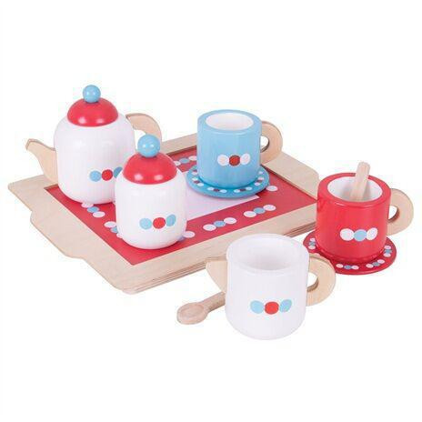 Čajový servis s puntíky Bigjigs Toys