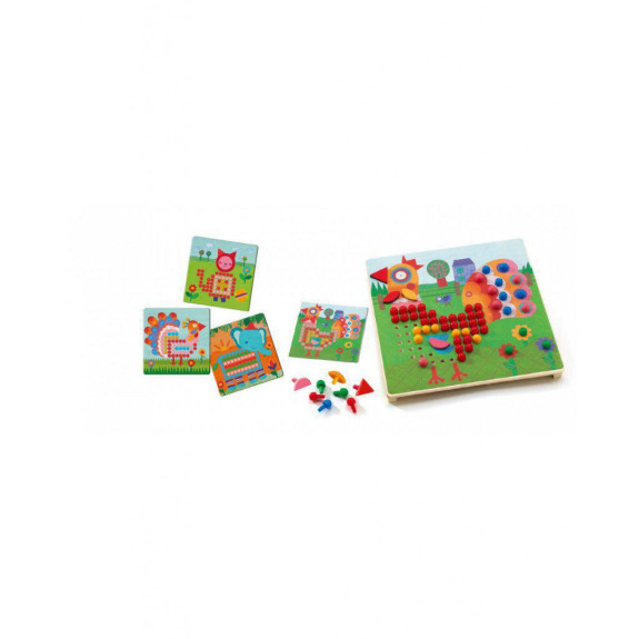 Djeco Výtvarný set - mozaiková zvířátka