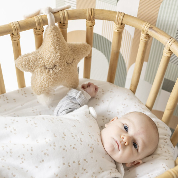 Hračka hudební Teddy hvězdička Nattou 25 cm, 0 m+