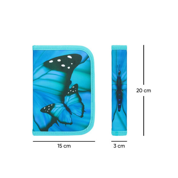 Školní penál jednopatrový Butterfly Baagl