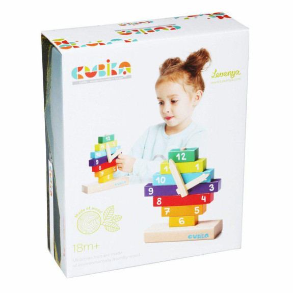 Hodiny s magnetickými ručičkami - dřevěná skládačka Cubika