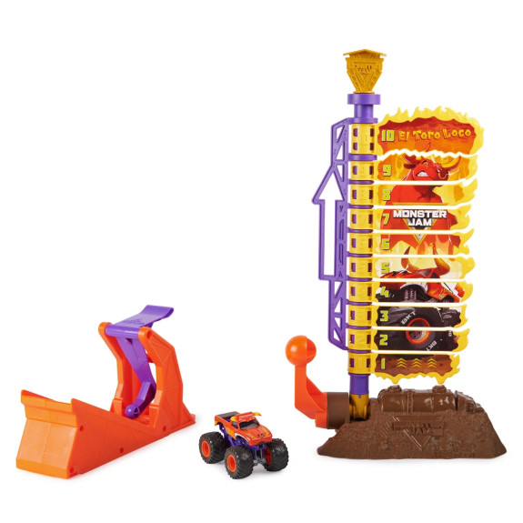 MONSTER JAM - Hrací set El Toro Loco Big Air Challenge, 1:64
