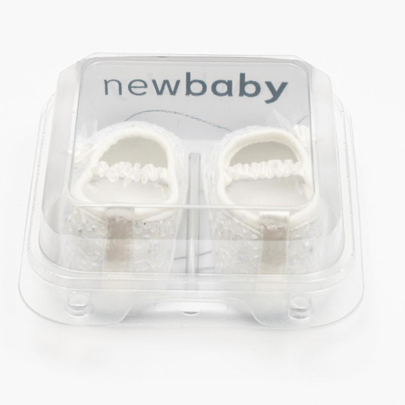 Kojenecké krajkové baletky capáčky New Baby béžová