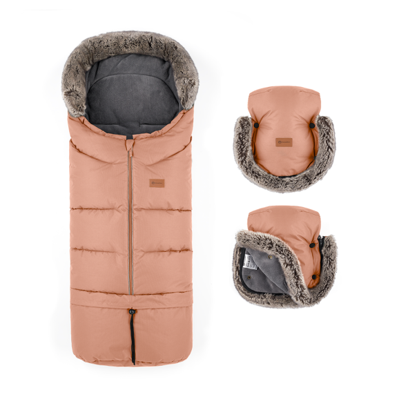 Set zimní fusak Arctic 4 v 1 + rukavice na kočárek Furry Petite & Mars