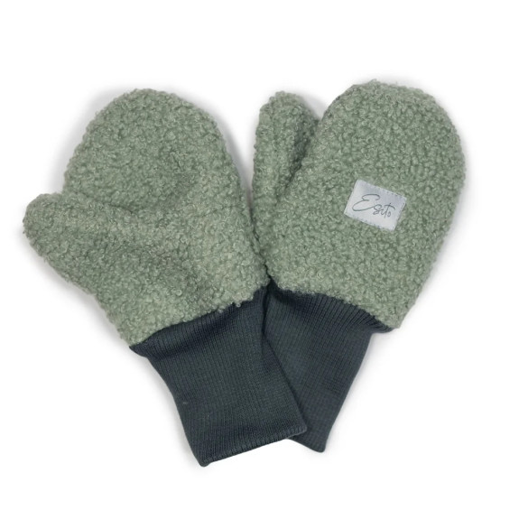 Zimní palcové rukavice Teddy fleece double Olive Esito