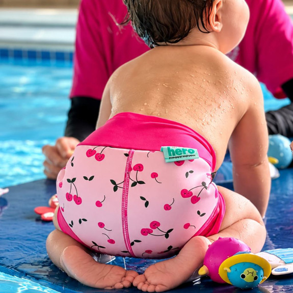 Kojenecké plavky Happy Nappy Hero Cherry Baby