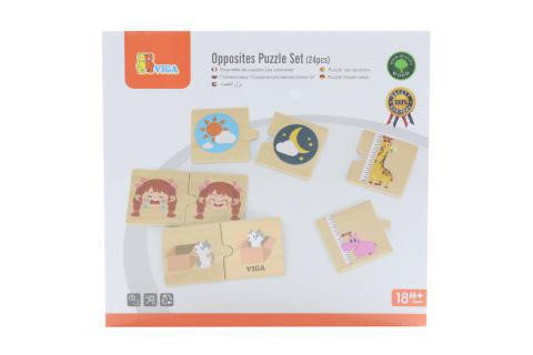 Dřevěné puzzle protiklady Viga