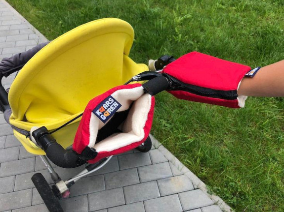 Rukavice na kočárek biobavlna