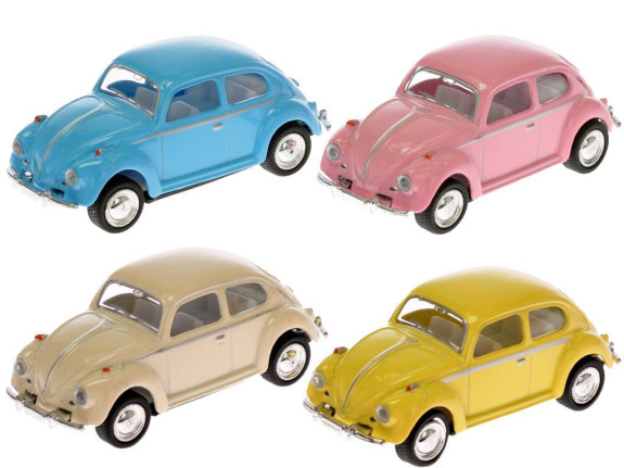 VW Classical Beetle 1967 1:64 6,5 cm kov na zpětný chod