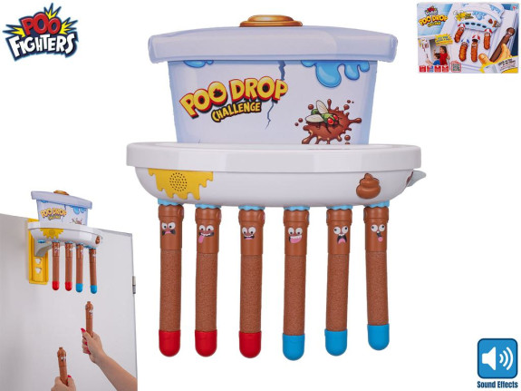 Poo Fighters hra chyť padající lejno na baterie se zvukem