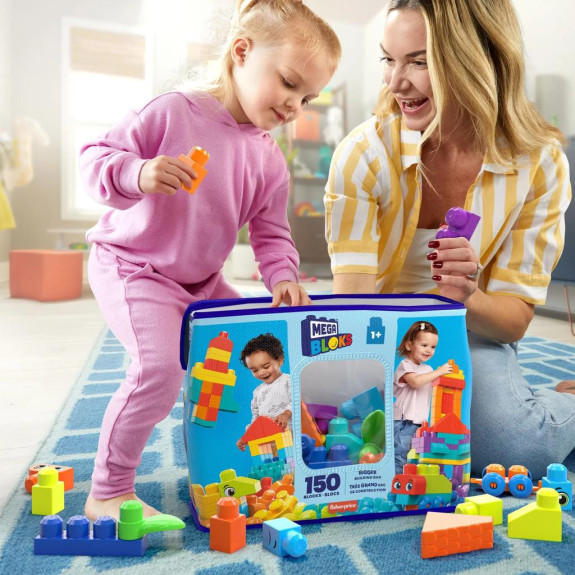 Mega Blocks Pořádně velký pytel kostek - modrý