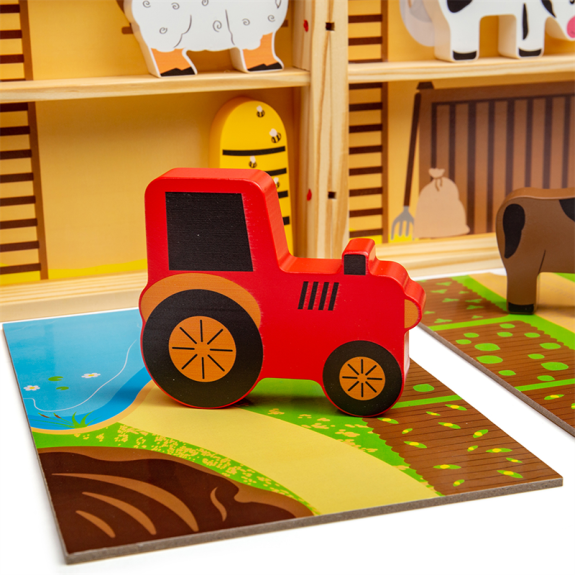 Krabička na hraní farma zvířat Bigjigs Toys