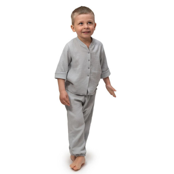 Dětské mušelínové kalhoty Luca Dove Grey Esito