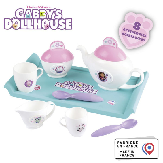 Čajový set s tácem Gabby´s Dollhouse