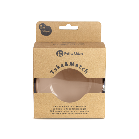 Miska silikonová s přísavkou Take&Match 6 m+ Petite & Mars