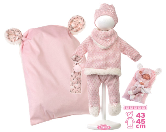 Obleček pro panenku miminko New Born velikosti 40-42 cm s doplňky Llorens