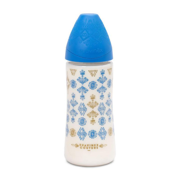 Kojenecká láhev silikonová kulatá savička Premium Couture Suavinex 360 ml