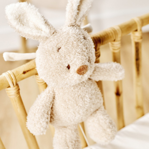 Hračka plyšová hudební Teddy zajíček Nattou 24 cm, 0 m+