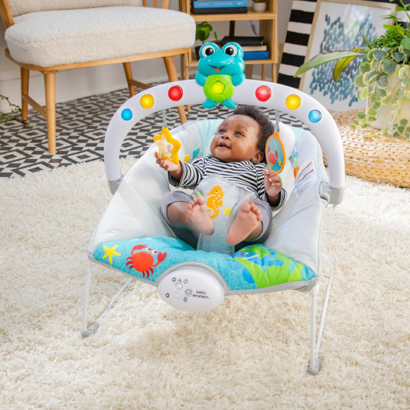 Lehátko hudební vibrační se světly Kick to It Neptune do 9 kg Baby Einstein