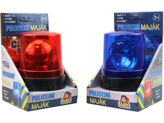 Maják modrý/červený na baterie