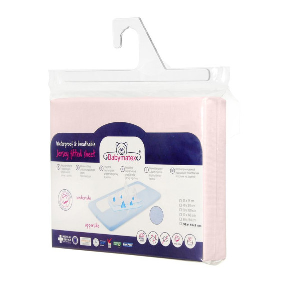 Nepromokavé prostěradlo jersey 70 x 140 cm Babymatex