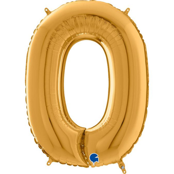 Nafukovací číslice zlatá 66 cm